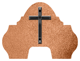 DARAY-L-510-BK-SH-CP Black Single Cross Shimmer Copper